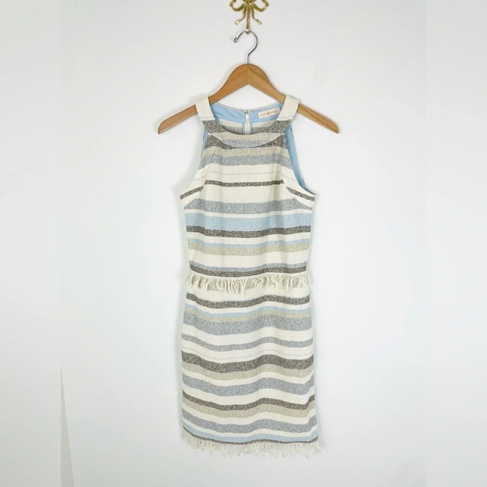 TORY‎ BURCH STRIPED SLEEVELESS DRESS